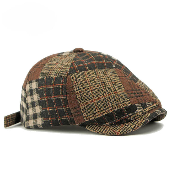 Cappello basco da giornalaio diverso classico patchwork a quadri - image 5