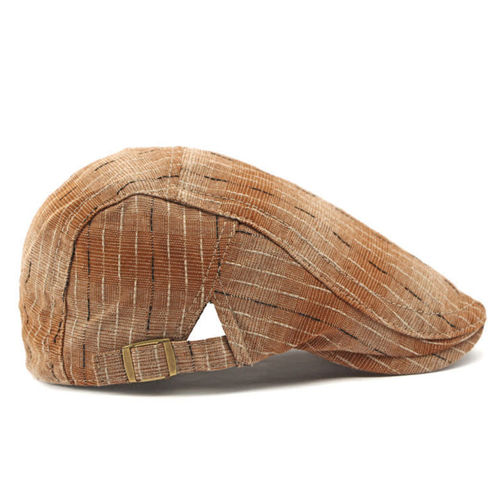 Cappello basco piatto classico a righe casual con visiera - image 10