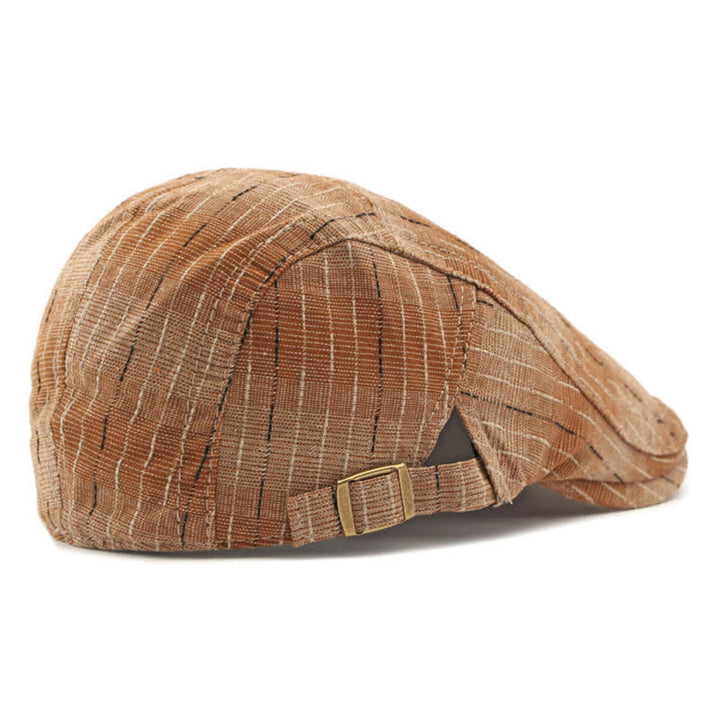 Cappello basco piatto classico a righe casual con visiera - image 9