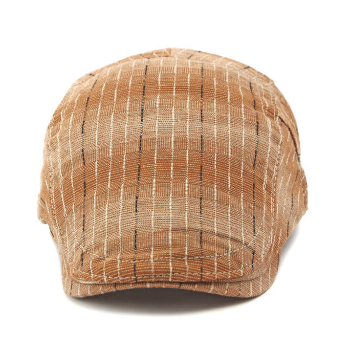 Cappello basco piatto classico a righe casual con visiera - image 7