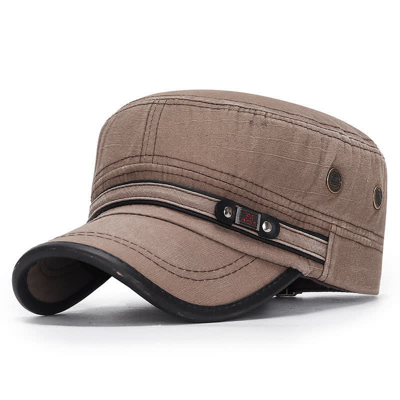 Cappello militare da cadetto in tessuto lavato - Cachi scuro - Regolabile (21 5/8"-23 1/4") - image 5