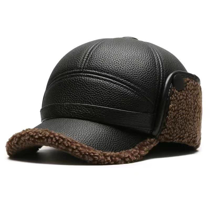 Cappello da baseball con paraorecchie in pile di pelle PU - Caffè - Misura M (22"-22 7/8") - image 12