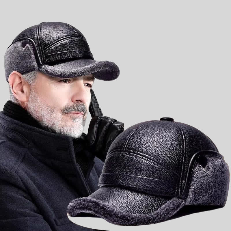 Cappello da baseball con paraorecchie in pile di pelle PU - image 2