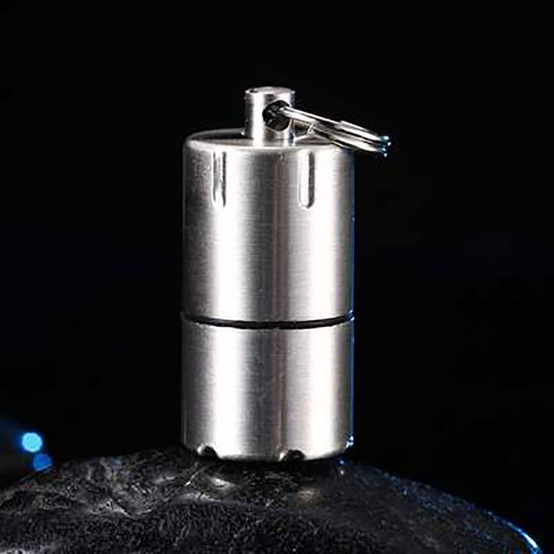 Mini capsula portatile ricarica ciondolo accendino cherosene - Argento - image 10
