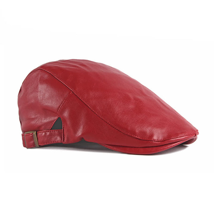 Cappello basco classico in pelle tinta unita Ivy - image 14