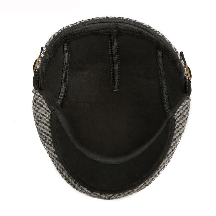 Cappello basco con motivo a quadri pied de poule - image 2