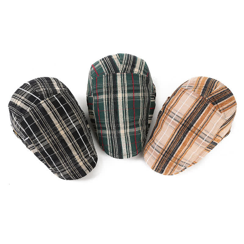 Cappello basco con visiera a scacchi in stile scotticize - image 1