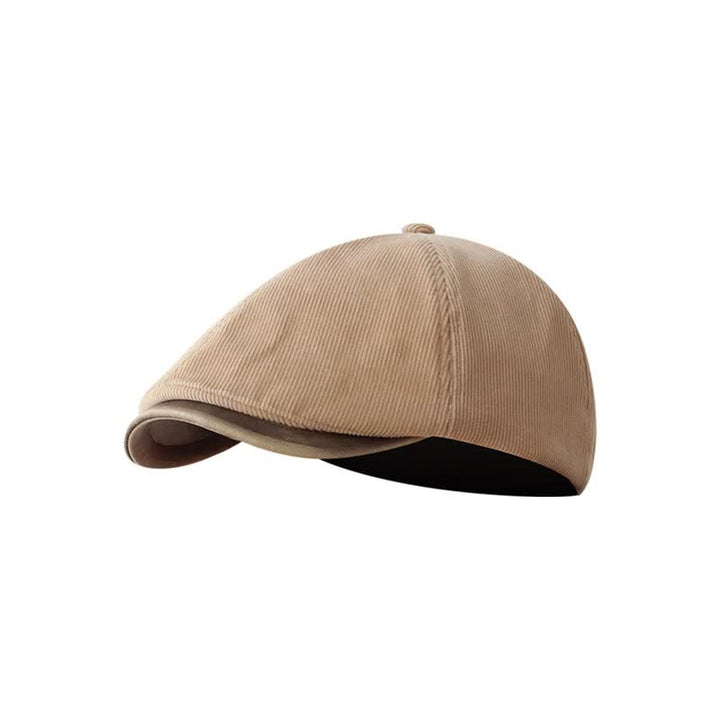 Cappello basco avanzato retrò in velluto a coste autunno inverno - Beige - Misura M (22"-22 7/8") - image 0