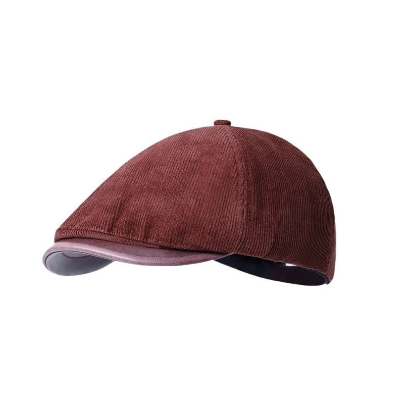 Cappello basco avanzato retrò in velluto a coste autunno inverno - Borgogna - Misura M (22"-22 7/8") - image 10