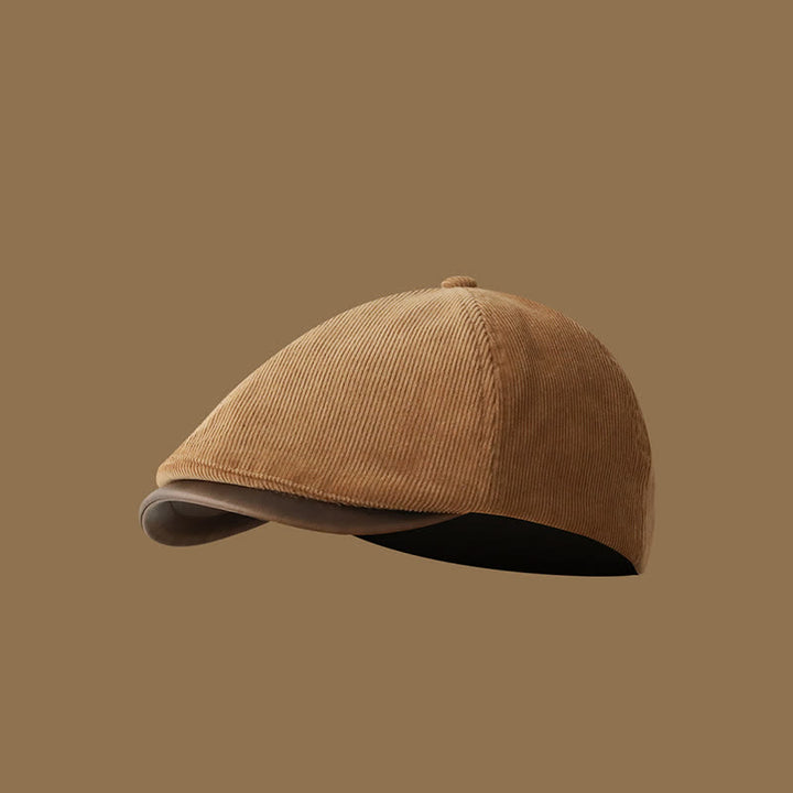 Cappello basco avanzato retrò in velluto a coste autunno inverno - Cachi - Misura M (22"-22 7/8") - image 8