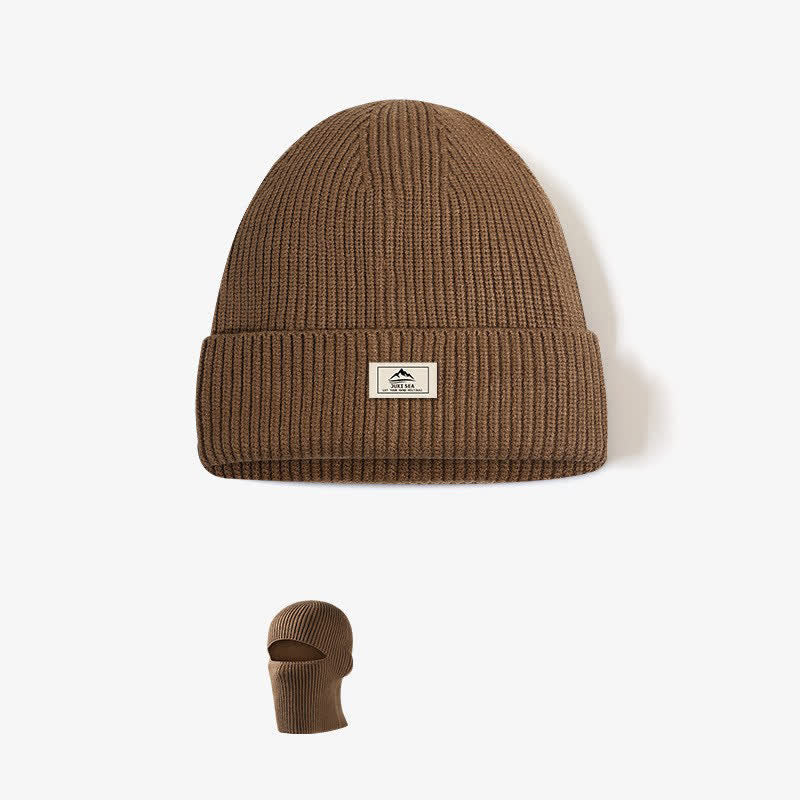 Cappello lavorato a maglia con berretto caldo senza visiera a cupola - Caffè - Regolabile - image 0