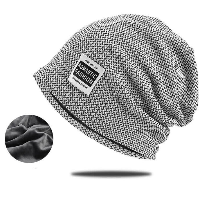 Berretto lavorato a maglia elasticizzato senza visiera casual - Addensare - Grigio - Regolabile (21 1/4" - 23 5/8") - image 12