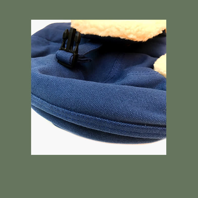 Cappello da pilota con paraorecchie in peluche tinta unita - image 4