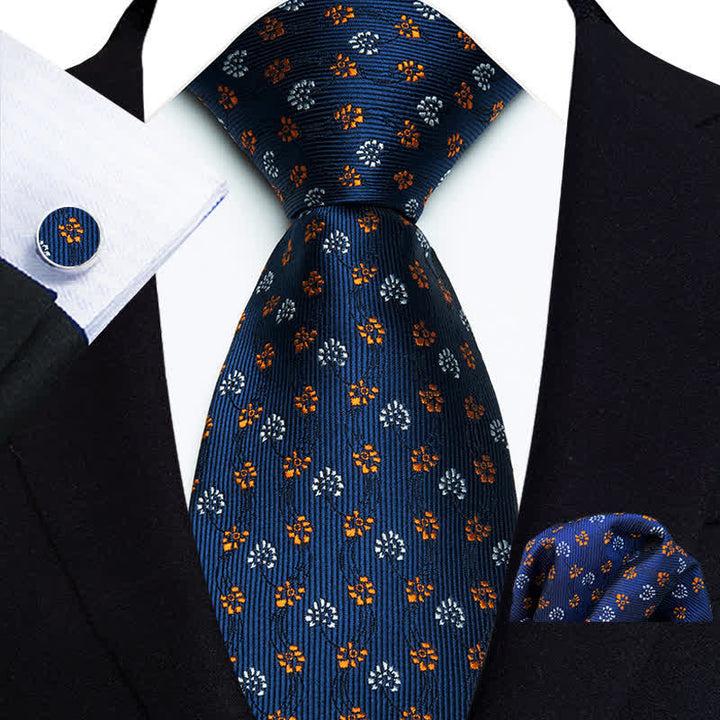 Set di 3 cravatte da uomo con piccoli pois floreali astratti - Marina Militare - image 1
