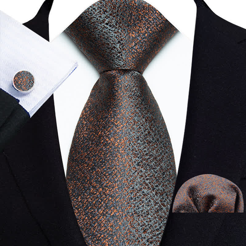 Set di 3 cravatte da uomo con motivo fantastico marrone - Marrone - image 0