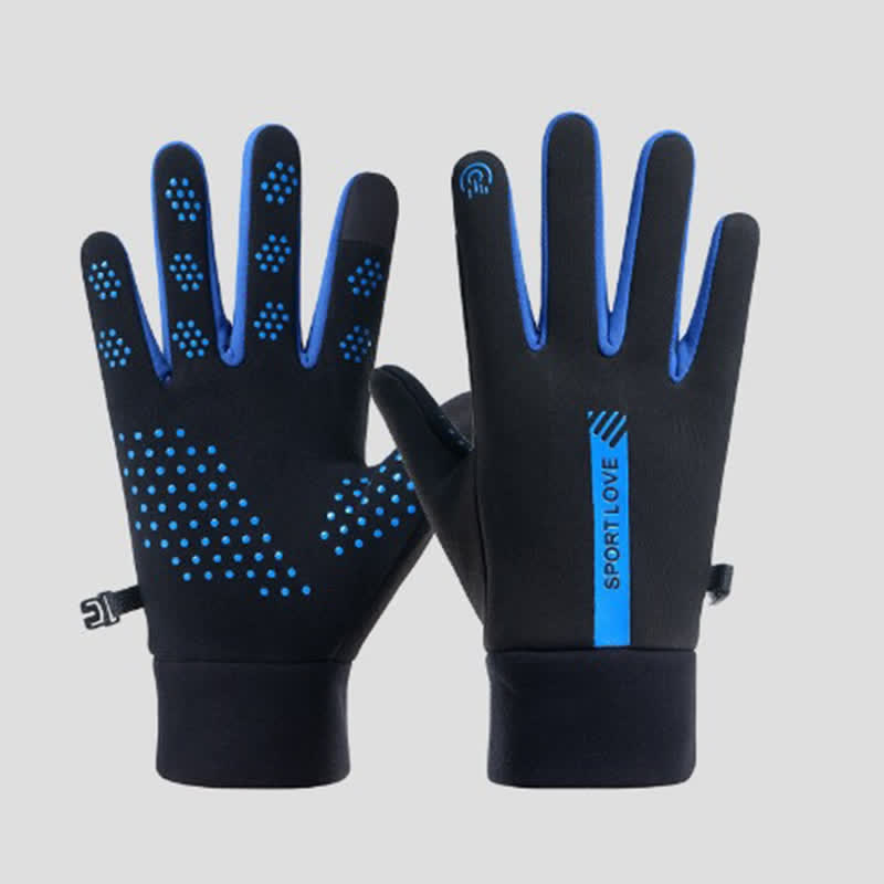 Guanti da ciclismo per esterni antiscivolo con touch screen Sport Lover - Nero e blu - image 7