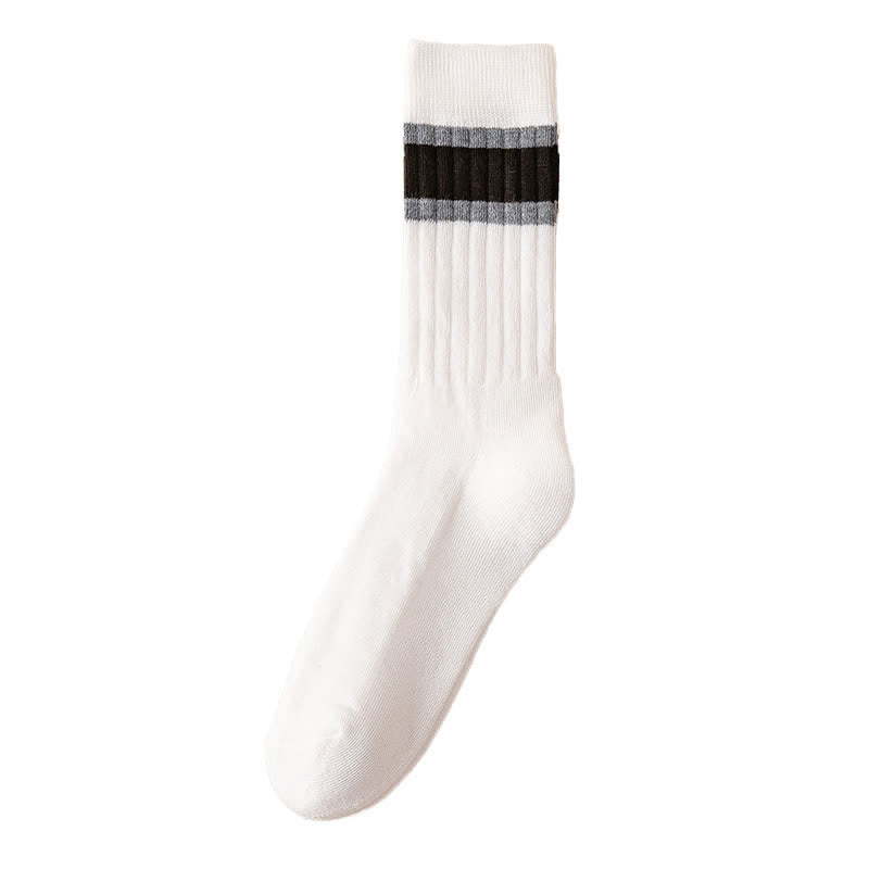 Calzini casual a righe multicolori - Bianco - 6 paia - Taglia unica (US 6.5 - US 10.5) - image 6