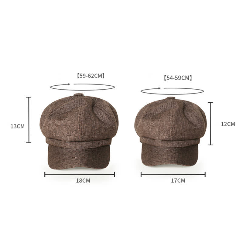 Cappello basco traspirante vintage ottagonale da giornalaio - image 4