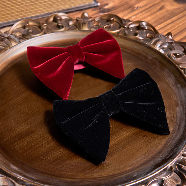 Set di 3 papillon oversize in velluto rosso della serie 3 - image 4