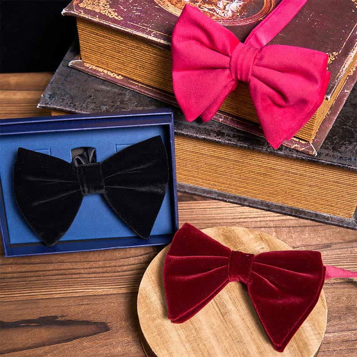 Set di 3 papillon oversize in velluto rosso della serie 3 - Pacchetto Set - image 0