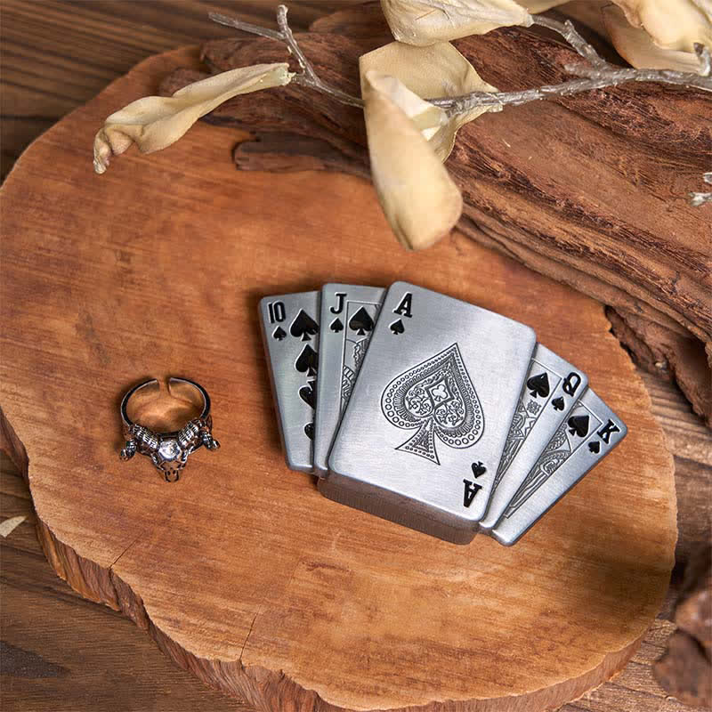 Set di anelli fantasma capra con fibbia accendino fai da te Ace Poker - image 1