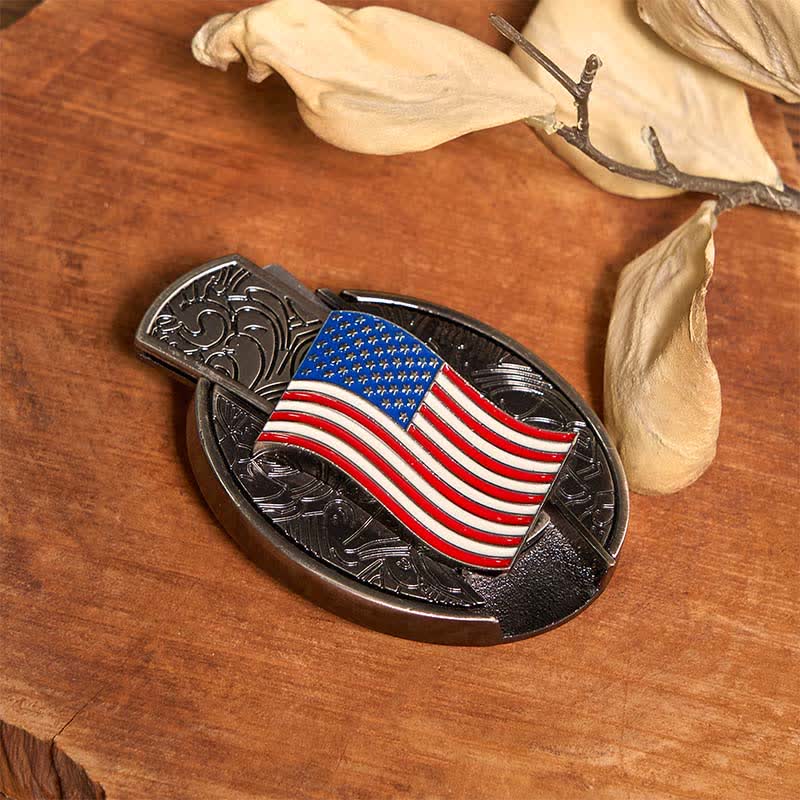 Set di fibbie per coltelli nascosti fai da te con doppie pistole e bandiera USA - image 4