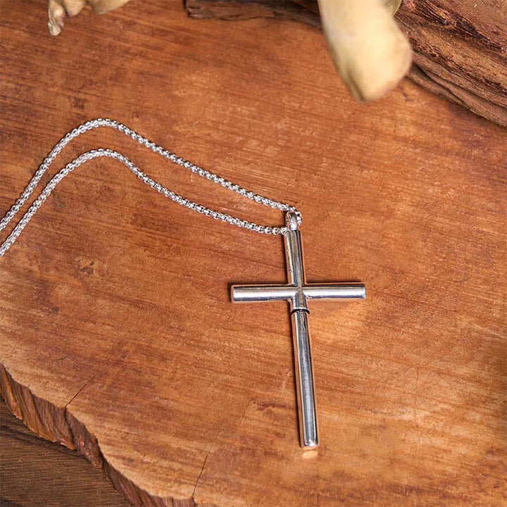 Set di collana con ciondolo a forma di croce e toro Longhorn, accendino della Sacra Bibbia - image 6