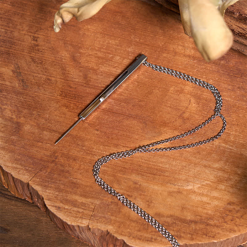 Set di collana con ciondolo a forma di toro con corna di cervo, fibbia a serpente e coltello nascosto fai da te - image 5