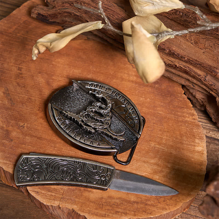 Set di collana con ciondolo a forma di toro con corna di cervo, fibbia a serpente e coltello nascosto fai da te - image 3
