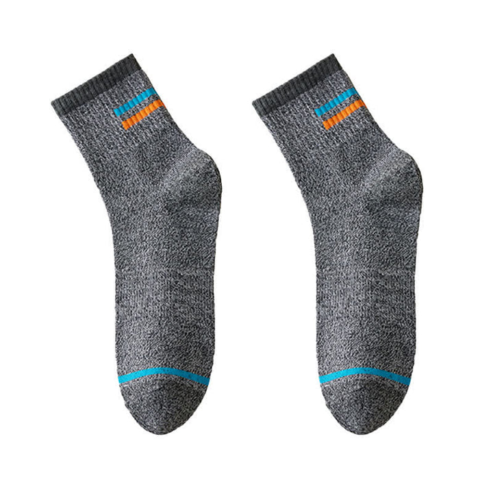 Calzini alla moda a righe da uomo - Grigio - 6 paia - Taglia unica (US 6.5 - US 10) - image 6