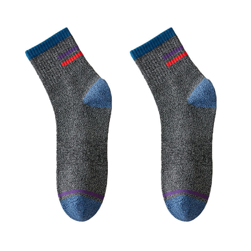 Calzini alla moda a righe da uomo - Grigio scuro - 6 paia - Taglia unica (US 6.5 - US 10) - image 12
