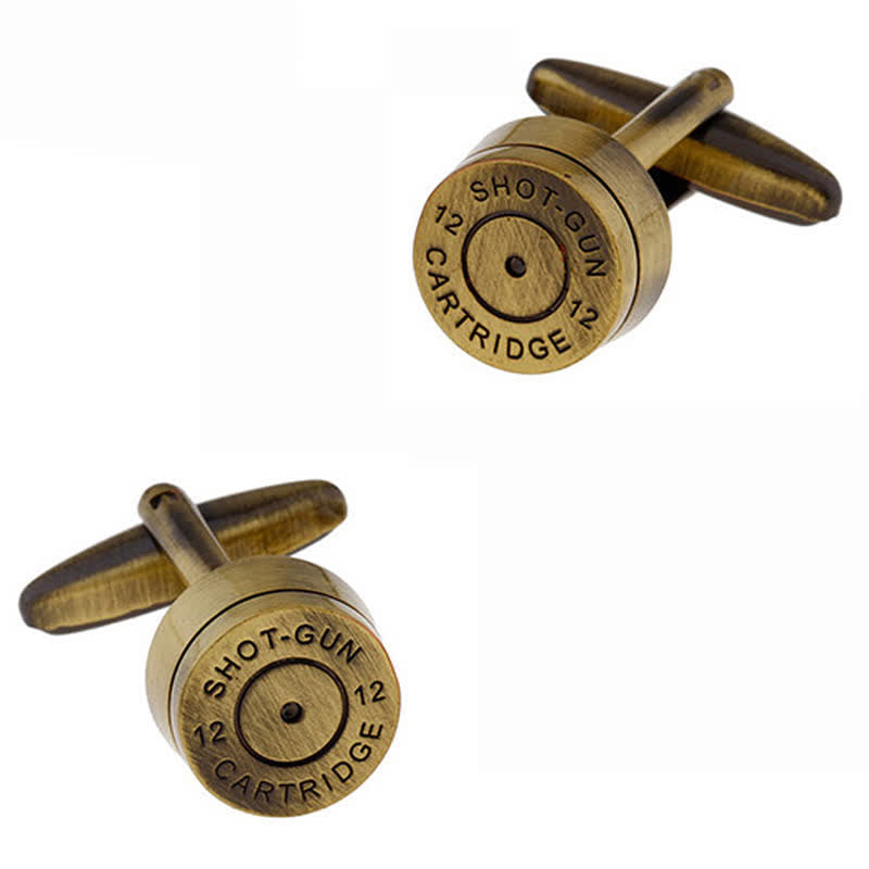 Gemelli da uomo in bronzo con cartuccia di fucile - Bronzo - image 0