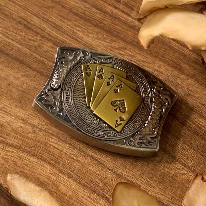 Set di accendini con fibbia per cintura e coltello nascosto fai da te Lucky Poker - image 1