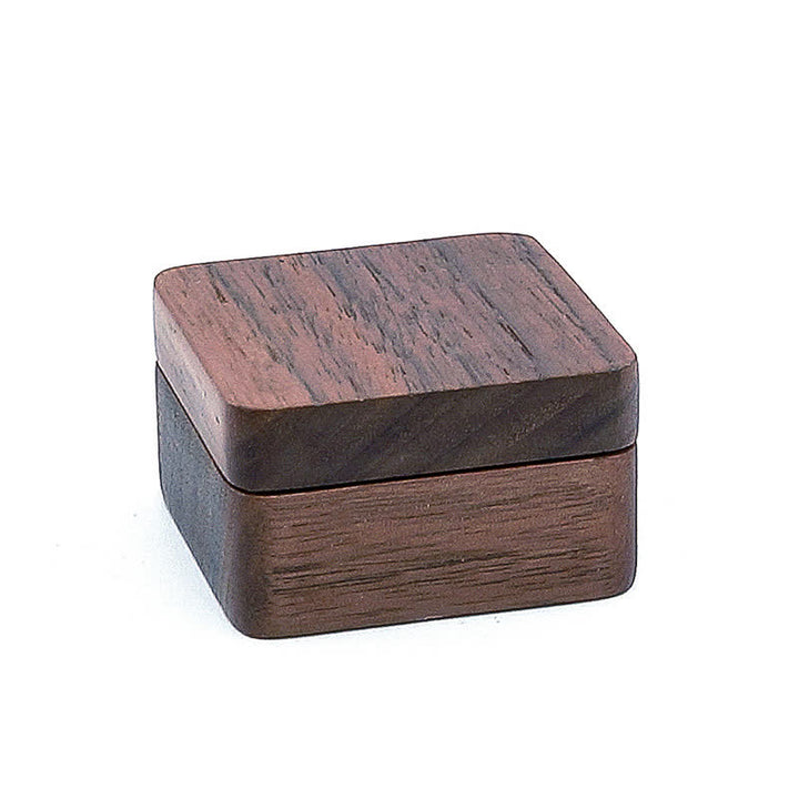 Gemelli da uomo in legno di noce nero con incisione a forma di cassetta delle lettere - image 7