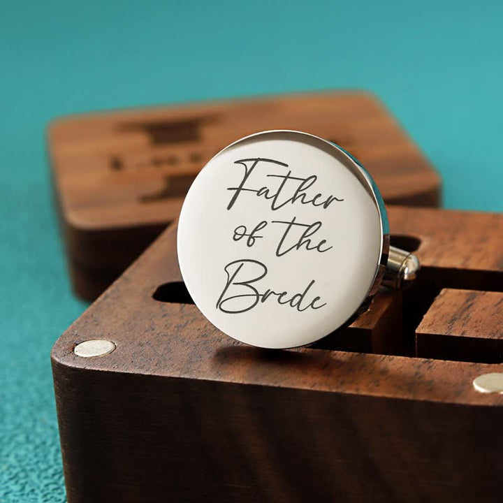 Set di gemelli in legno per matrimonio da uomo con superficie a scatola e incisione personalizzata - image 7