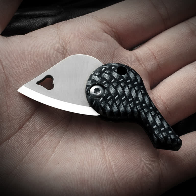 Portachiavi con coltello tascabile pieghevole a forma di cuore con lama cava - image 8