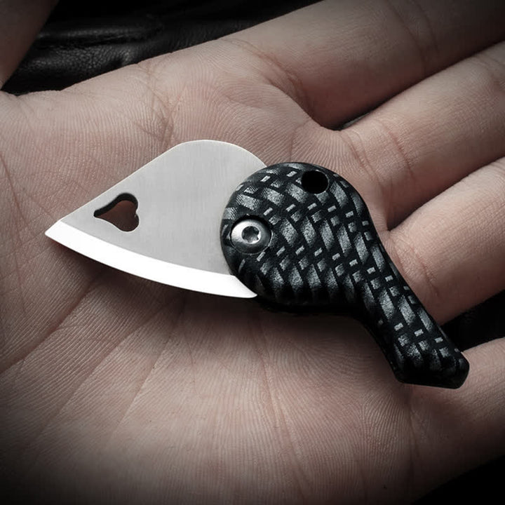 Portachiavi con coltello tascabile pieghevole a forma di cuore con lama cava - image 8