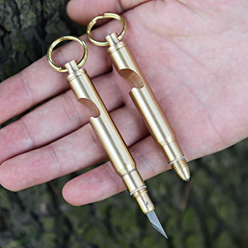Apribottiglie multifunzionale, coltello nascosto, portachiavi a forma di proiettile staccabile - image 8