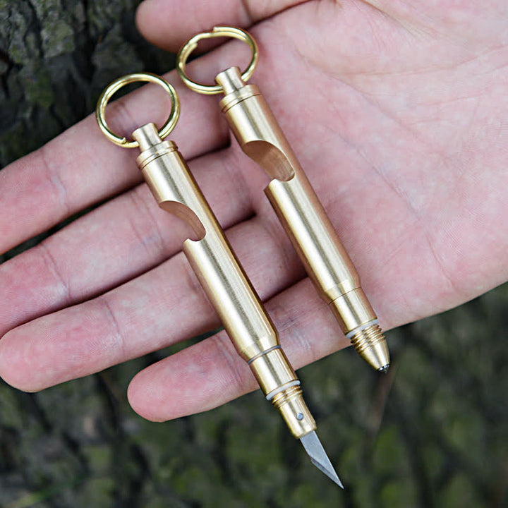 Apribottiglie multifunzionale, coltello nascosto, portachiavi a forma di proiettile staccabile - image 8