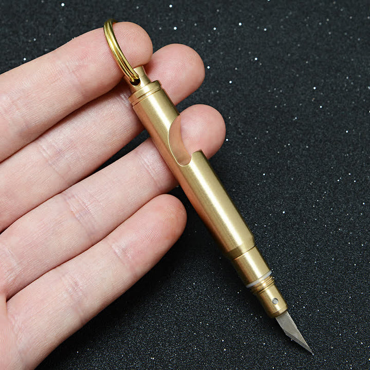 Apribottiglie multifunzionale, coltello nascosto, portachiavi a forma di proiettile staccabile - image 2