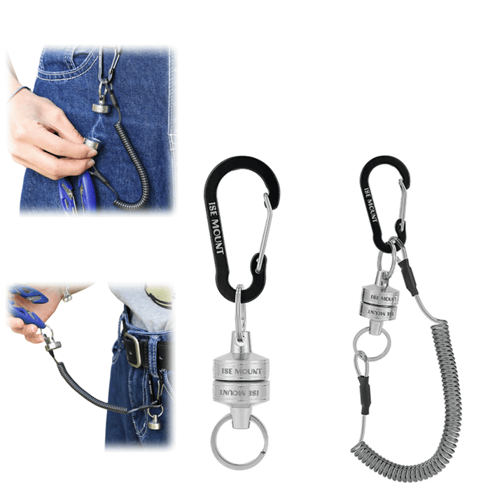 Portachiavi con supporto magnetico per rilascio rete con corda a molla - image 0