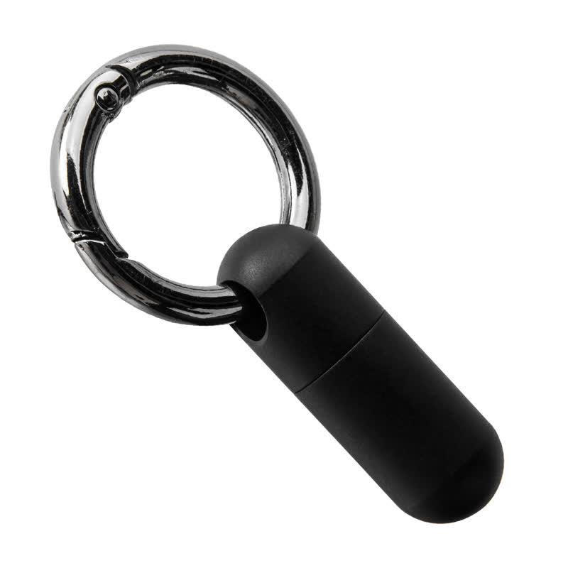Portachiavi contenitore per pillole impermeabile compatto di piccole dimensioni - Nero - image 12