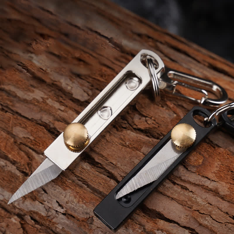 Mini coltello push-pull multiuso, portachiavi con utensile da taglio - image 4
