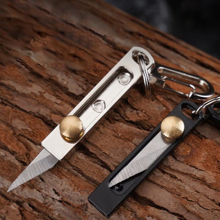 Mini coltello push-pull multiuso, portachiavi con utensile da taglio - image 4