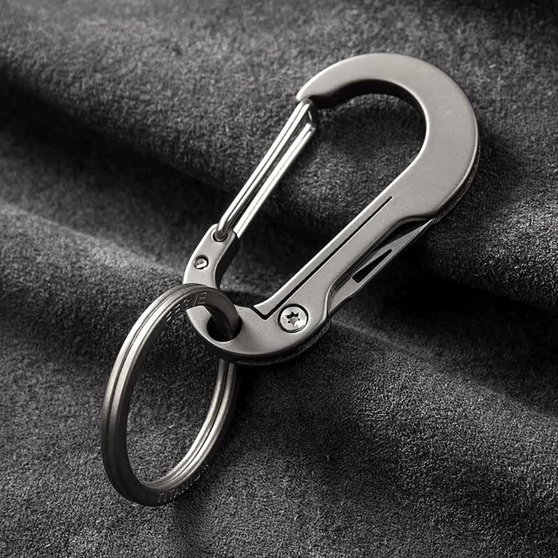 Coltello pieghevole, taglierino tascabile, moschettone portachiavi - image 1