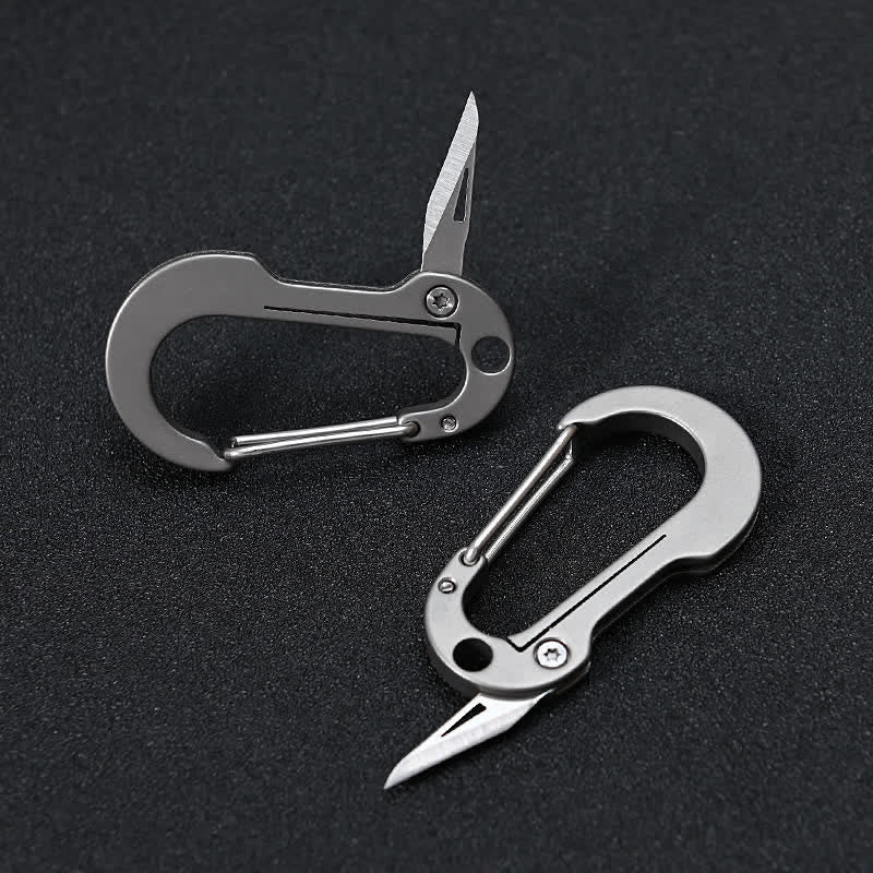Coltello pieghevole, taglierino tascabile, moschettone portachiavi - image 13
