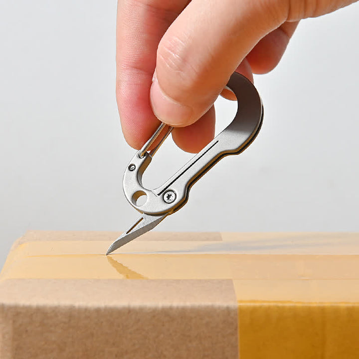 Coltello pieghevole, taglierino tascabile, moschettone portachiavi - image 10