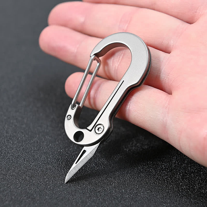 Coltello pieghevole, taglierino tascabile, moschettone portachiavi - image 12