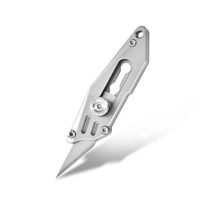 Portachiavi con taglierina portatile per unboxing e coltellino tascabile Push - Sabbiatura - image 2