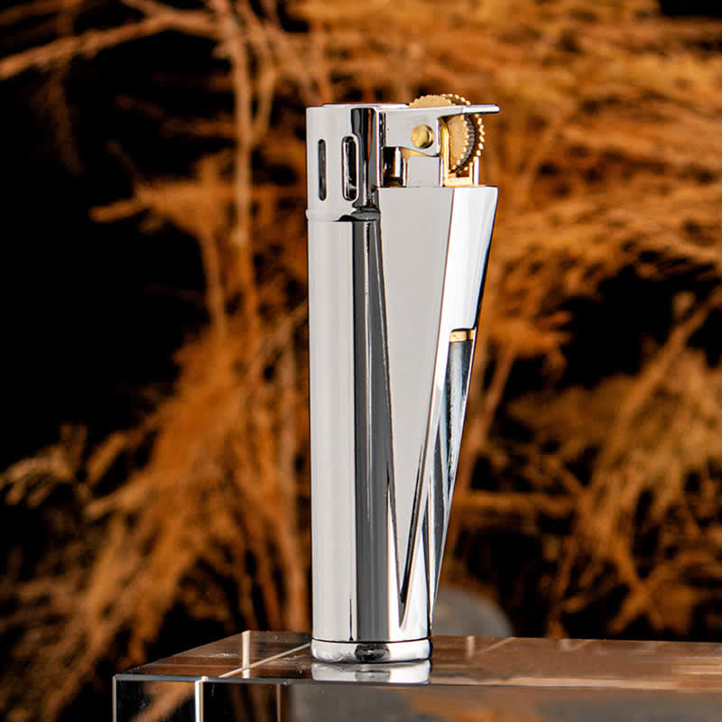 Accendino a cherosene ricaricabile cilindrico semplice ed elegante - Argento - image 2